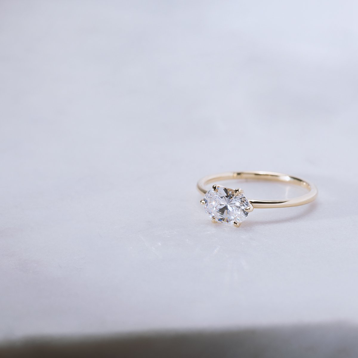 East-West Pixie Engagement Ring