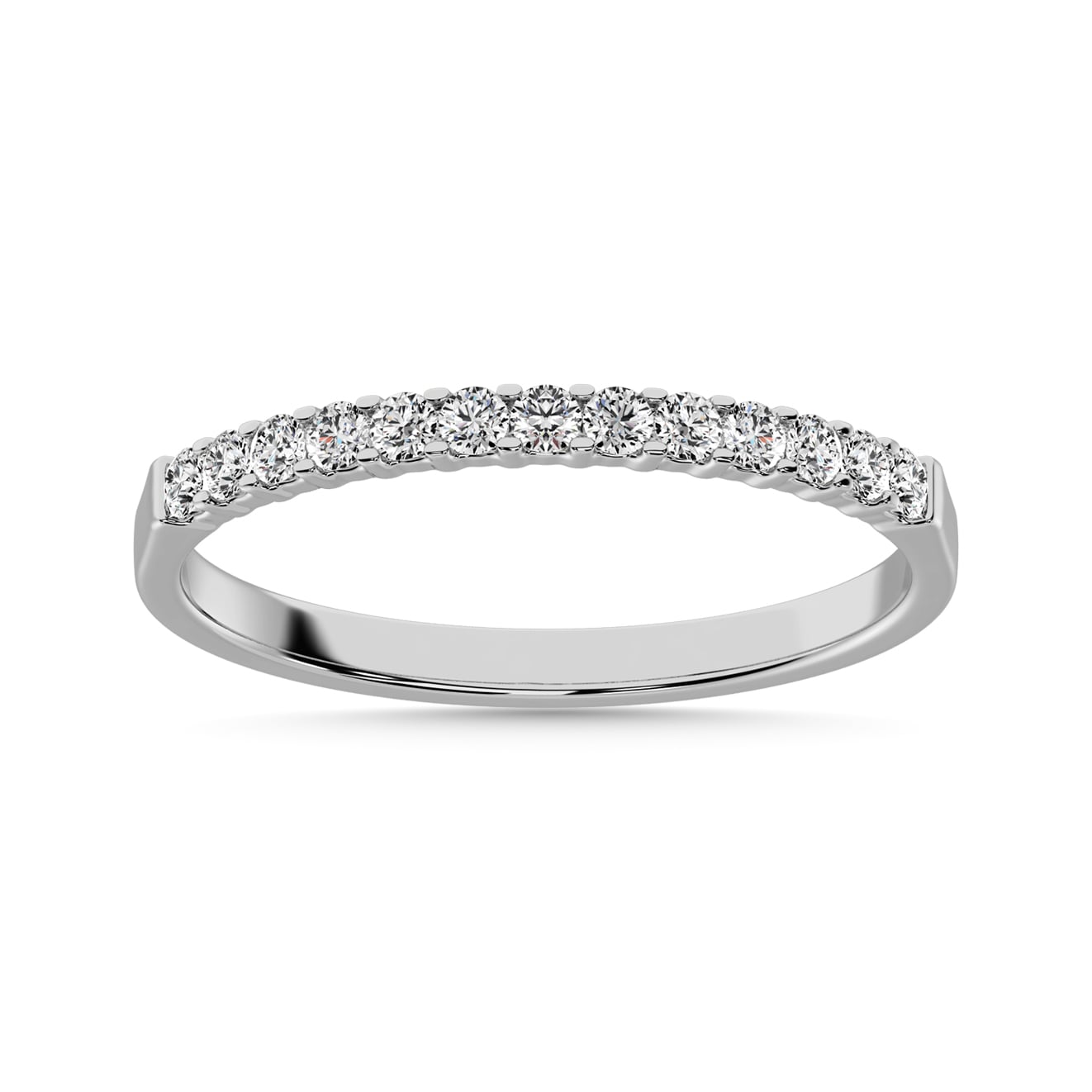 Diamond 1/5 Ct.Tw. Ladies Wedding Band in 14K White Gold