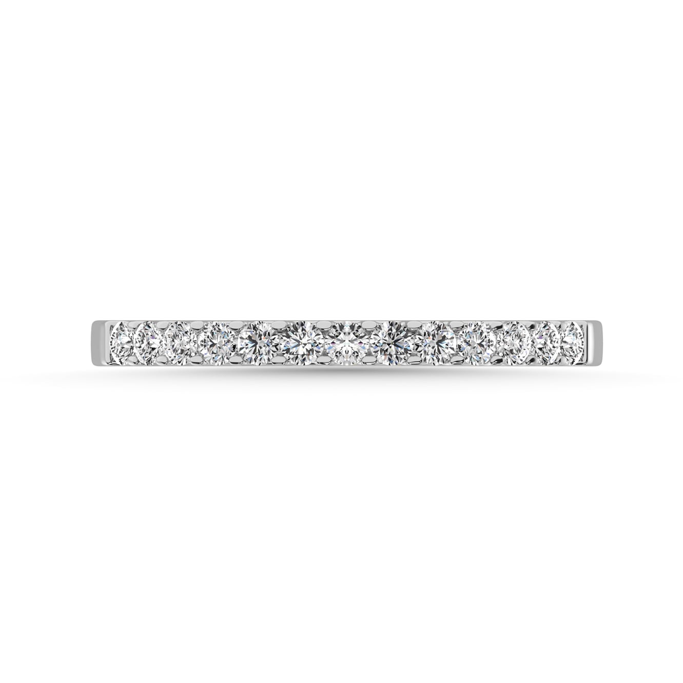 Diamond 1/5 Ct.Tw. Ladies Wedding Band in 14K White Gold