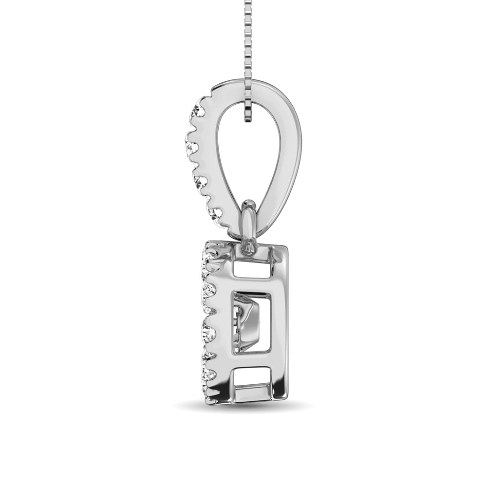 10K White Gold 9/10 Ct.Tw. Moving Diamond Fashion Pendant