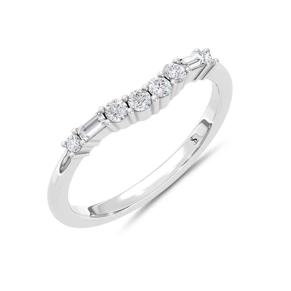 14K White Gold 1/4 Ct.Tw. Diamond Band