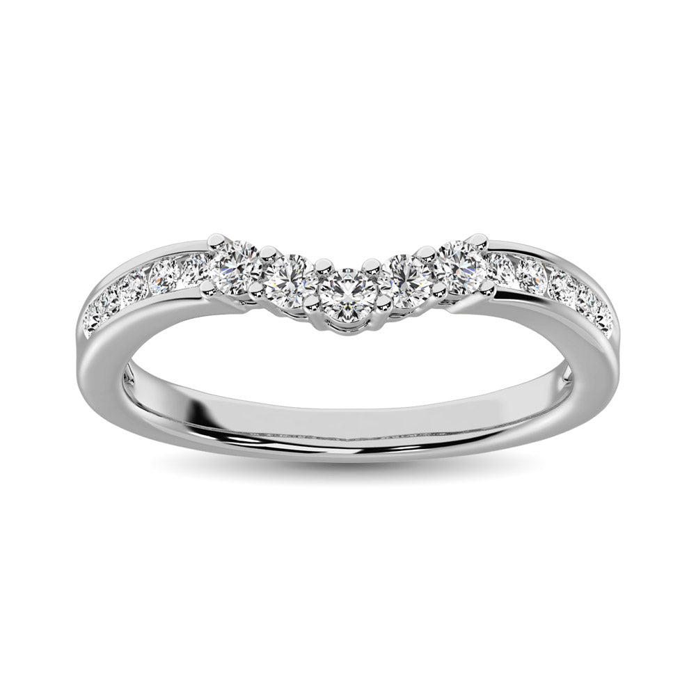 14K White Gold 1/3 Ct.Tw. Diamond Band