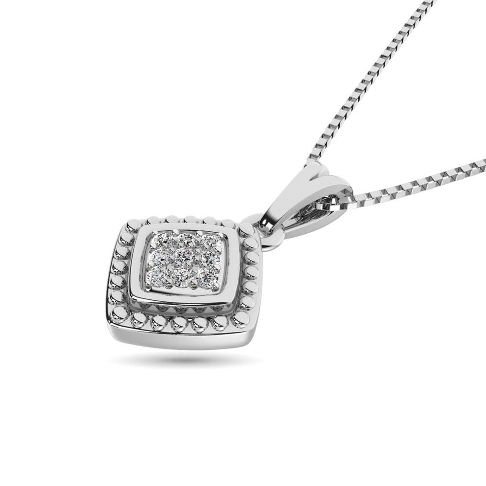 Diamond Fashion Pendant 1/50 Ct.tw Round-cut in Sterling Silver