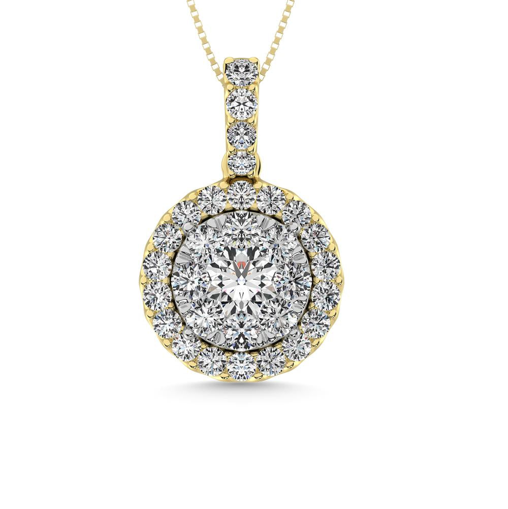 14K Yellow Gold 1 1/2 Ct.tw Diamond Fashion Pendant