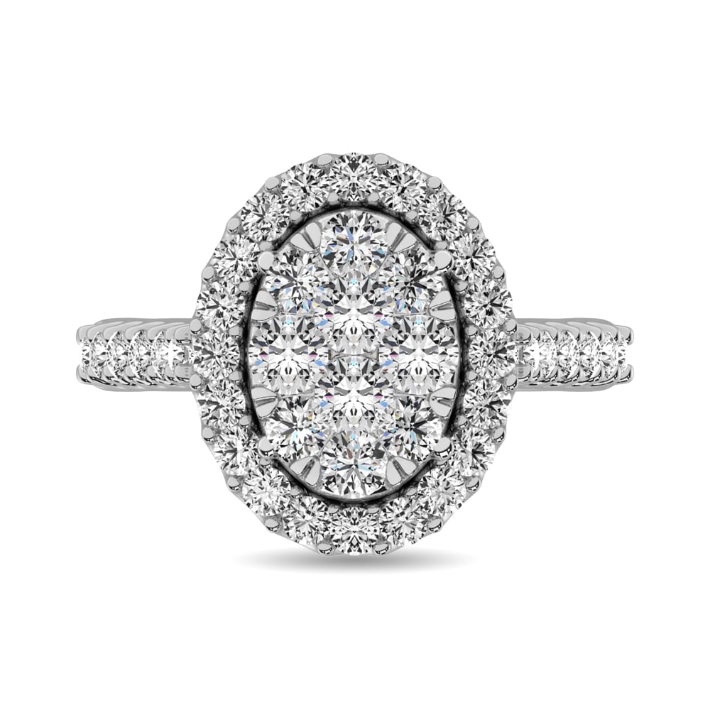 14K White Gold 1 Ct.tw Diamond Fashion Ring