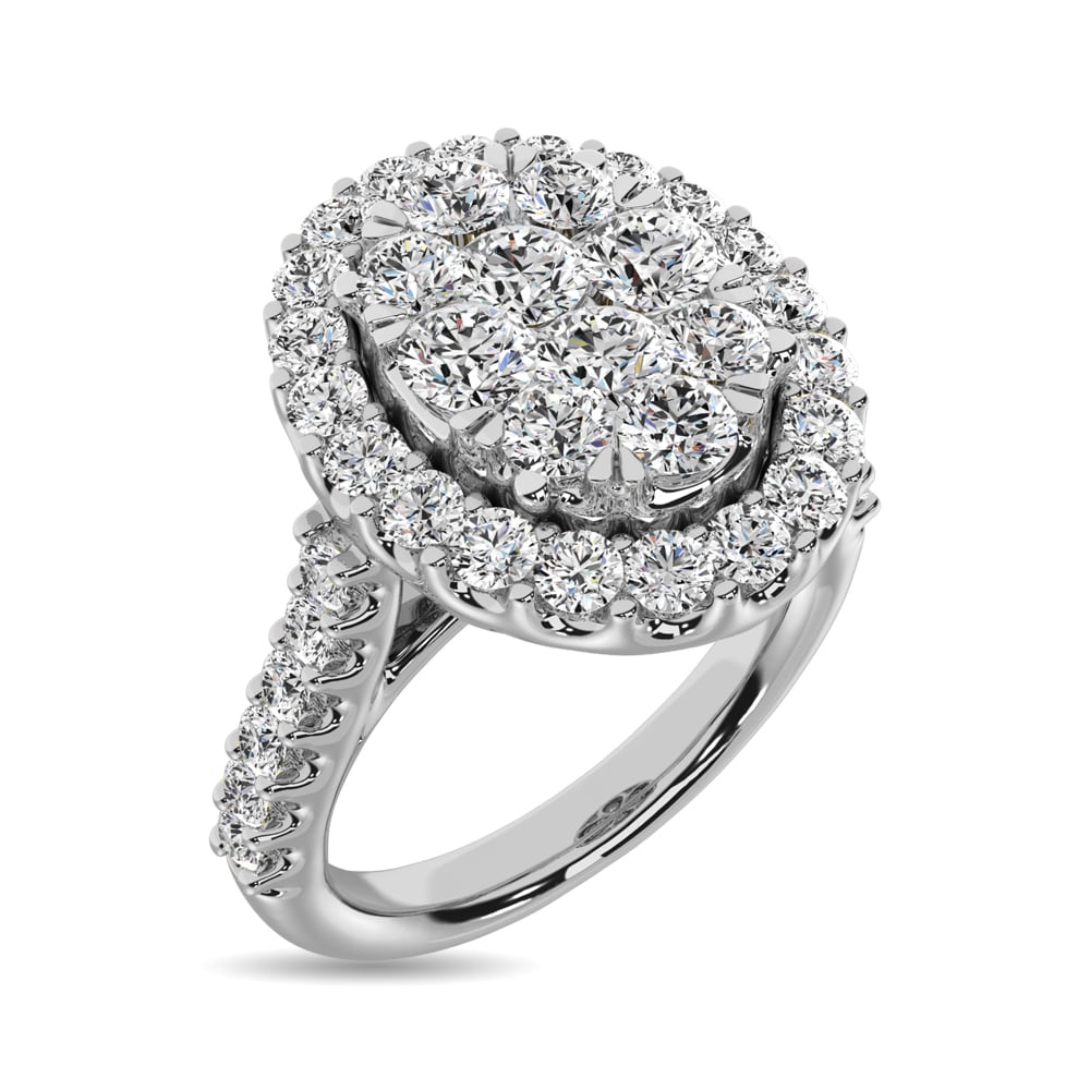 14K White Gold 1 Ct.tw Diamond Fashion Ring