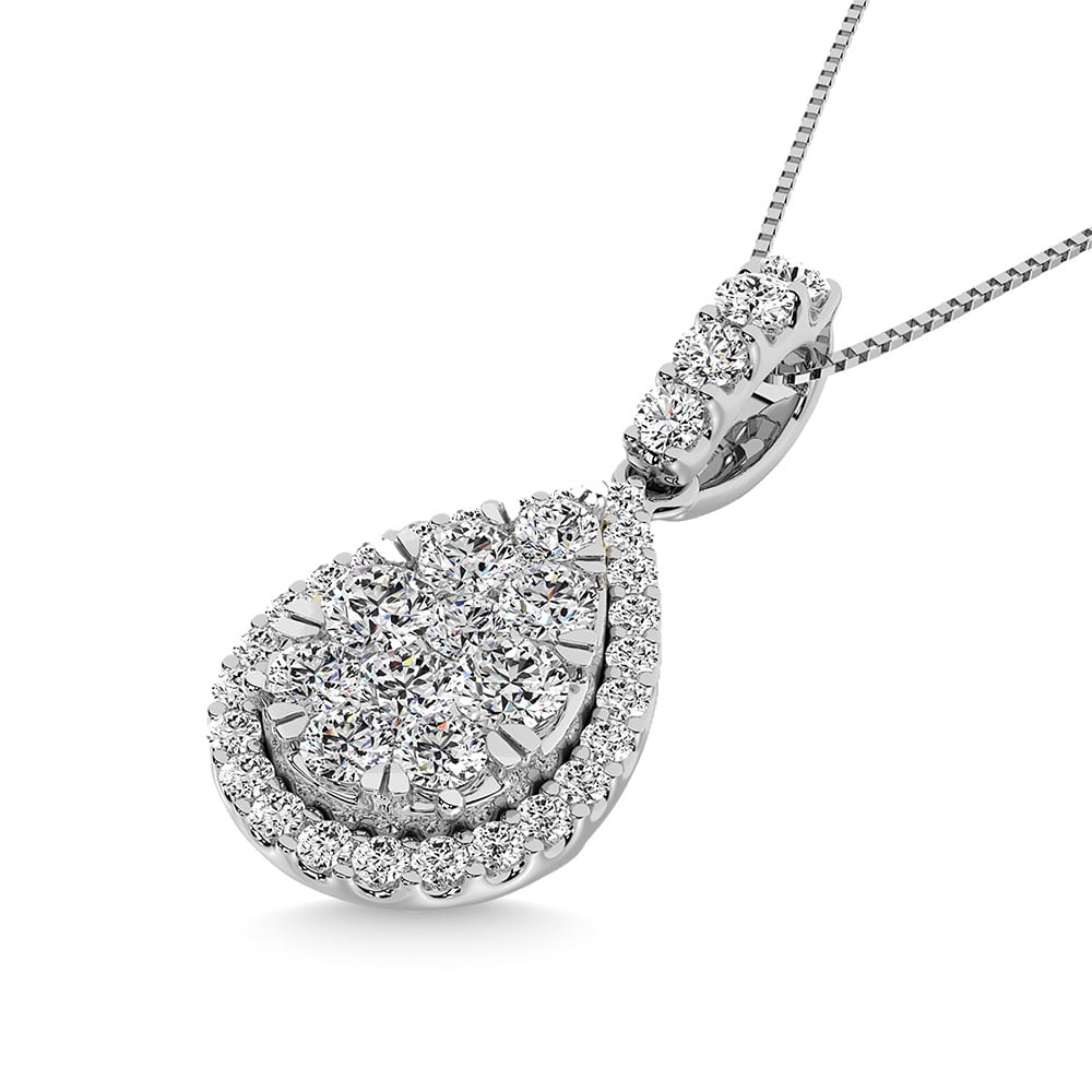 14K White Gold 1 1/5 Ct.tw Diamond Fashion Pendant