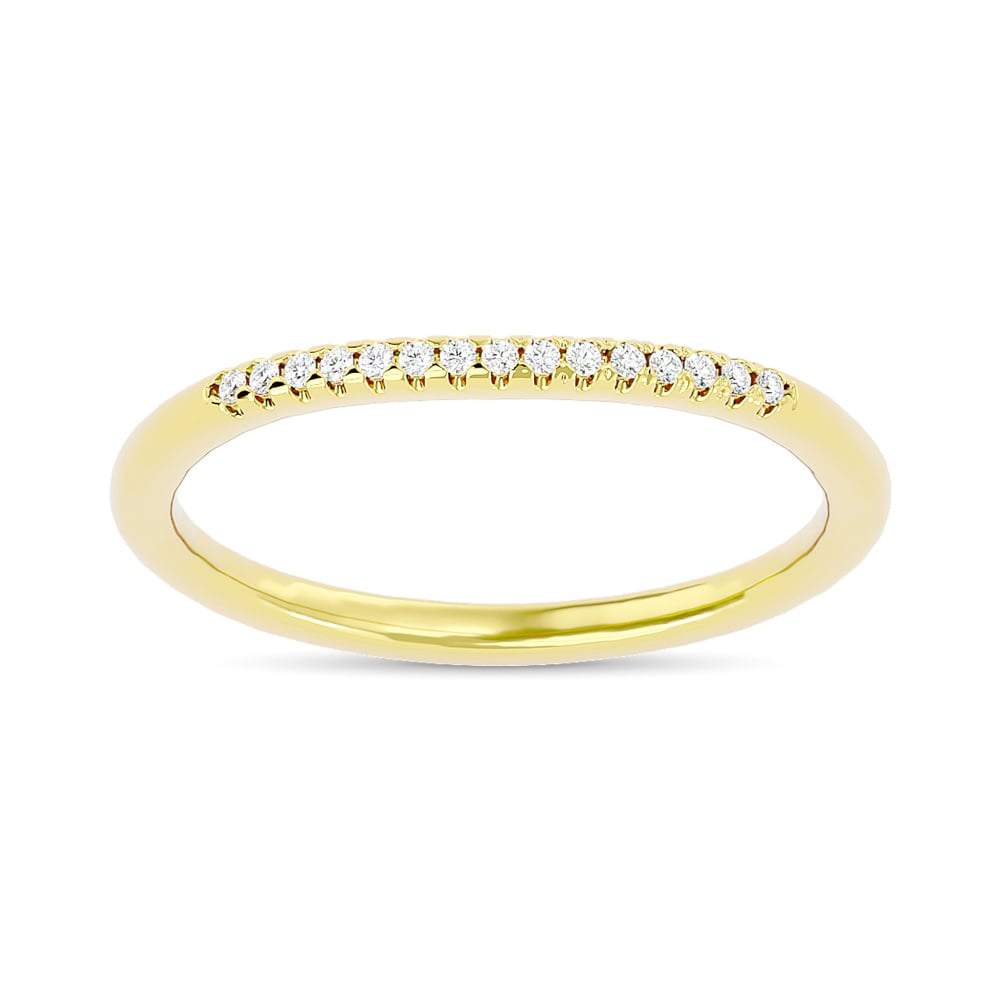 Diamond 1/20 Ct.tw Round-cut Wedding Band in 10K Yellow Gold