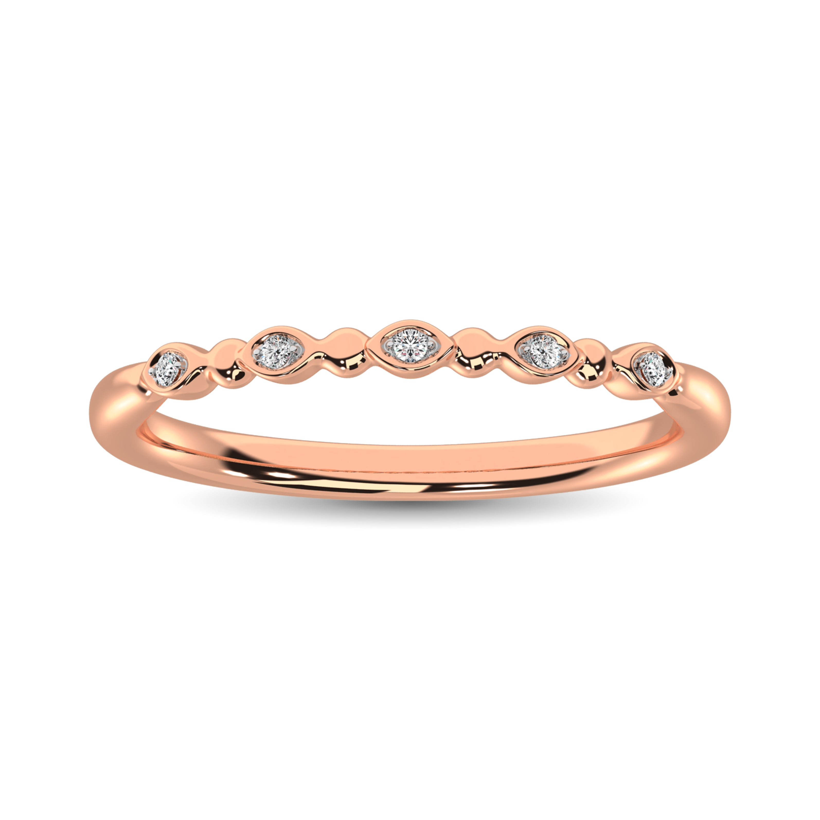 Diamond 1/20 Ct.Tw. Stack Band in 10K Rose Gold
