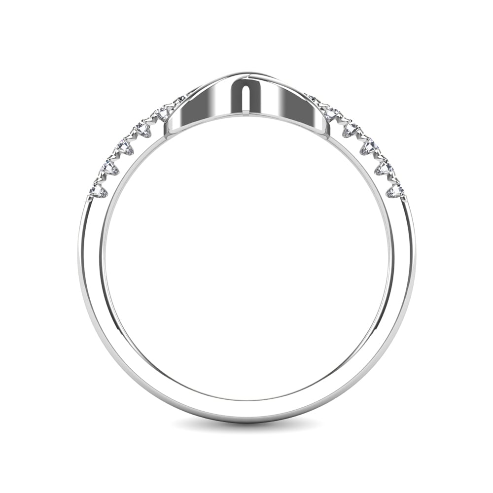 10K White Gold 1/4 Ct.tw Diamond Infinity Ring