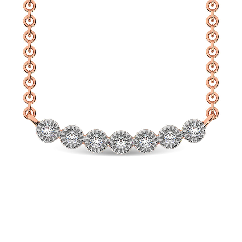 Diamond 1/10 Ct.Tw. Fashion Necklace in 10K Rose Gold