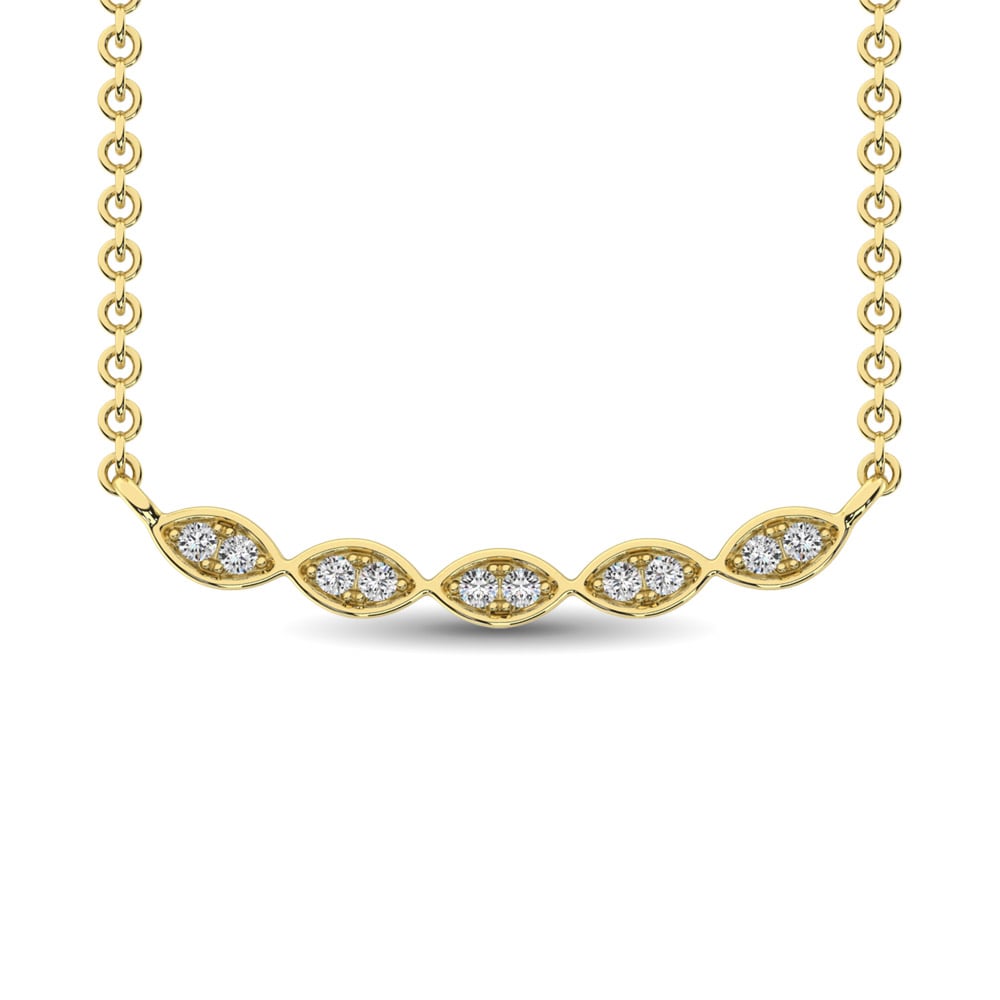 10K White Gold 1/10 Ctw Diamond Fashion Necklace