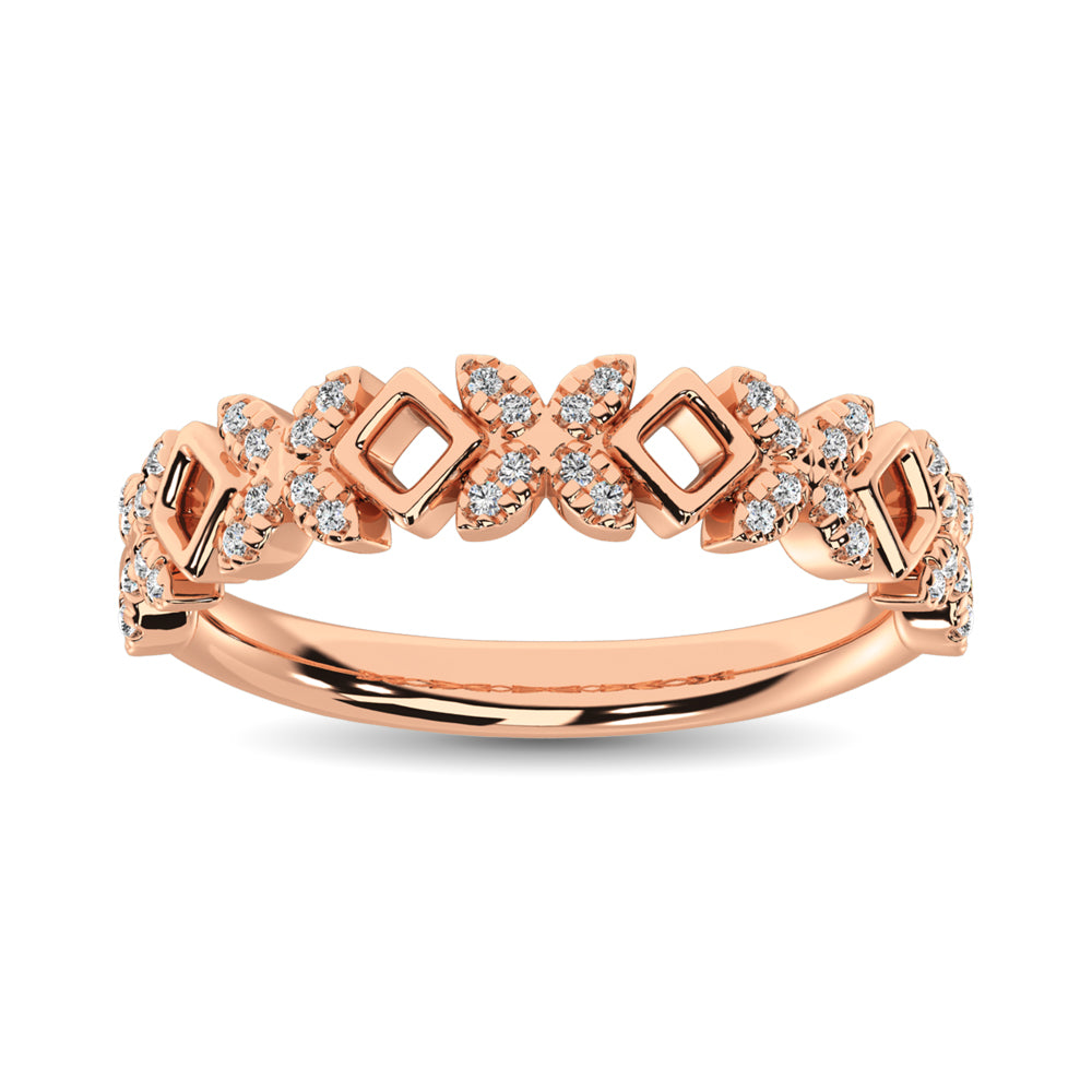 Diamond 1/5 Ct.Tw. Stack Band in 14K Rose Gold
