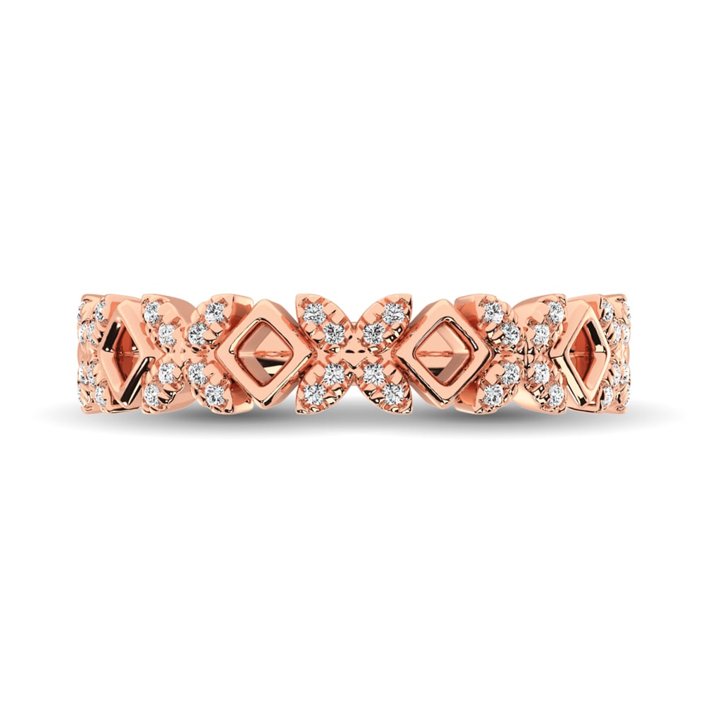 Diamond 1/5 Ct.Tw. Stack Band in 14K Rose Gold