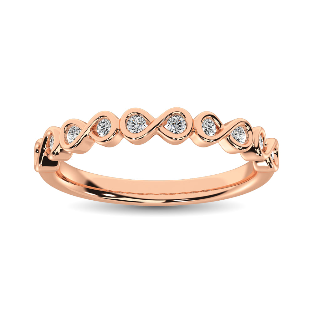Diamond 1/5 Ct.Tw. Stack Band in 14K Rose Gold