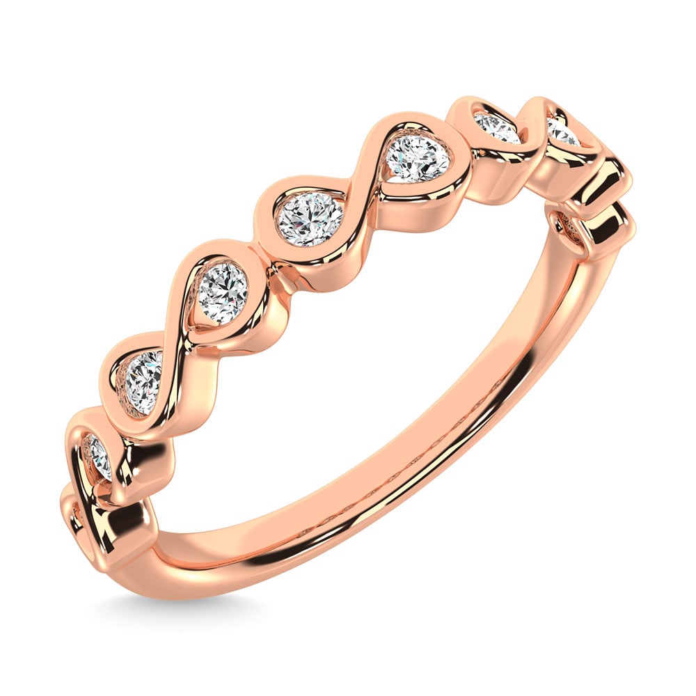 Diamond 1/5 Ct.Tw. Stack Band in 14K Rose Gold