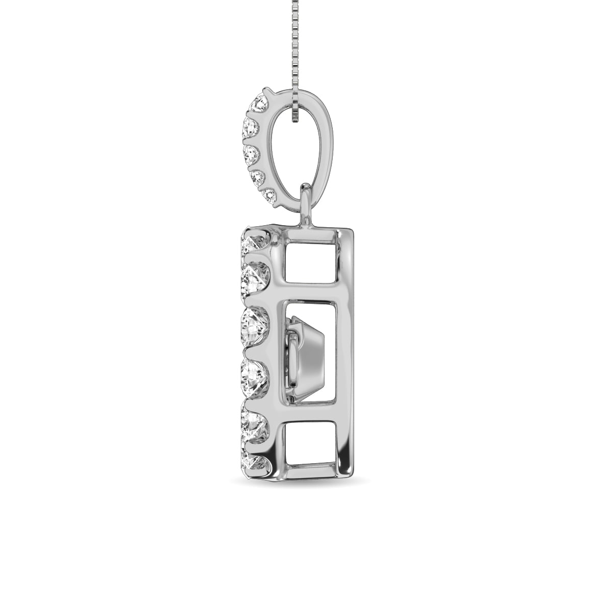 Diamond 1 Ct.Tw. Shimmering Pendant in 14K White Gold