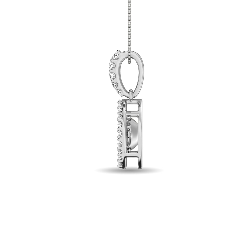 Moving Diamond 5/8 Ct.tw Pendant in 14K White Gold