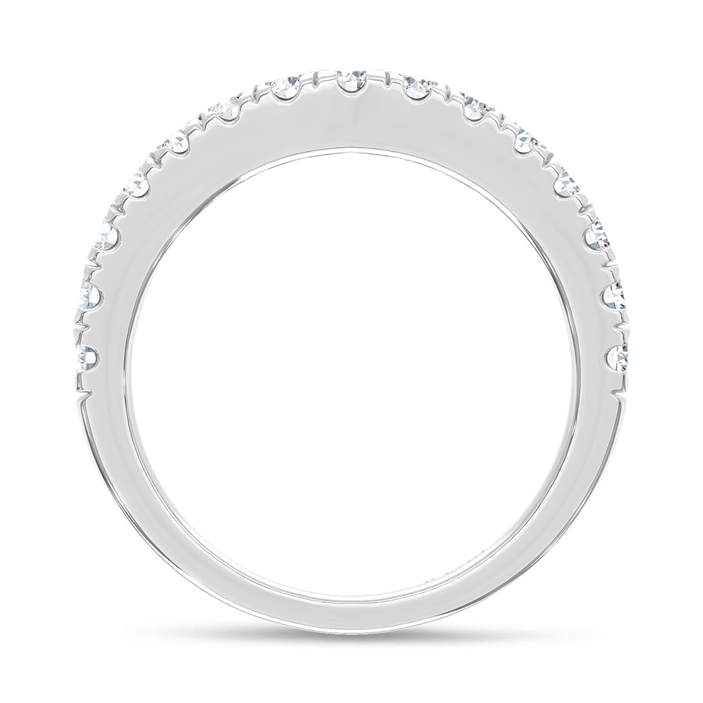 14K White Gold 1/2 Ct.Tw. Diamond Curve Band