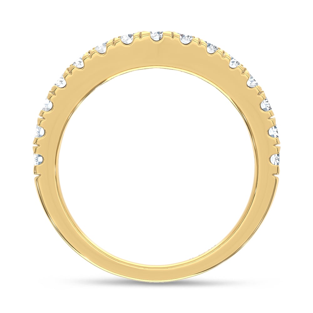 14K Yellow Gold 1/2 Ct.Tw. Diamond Curve Band