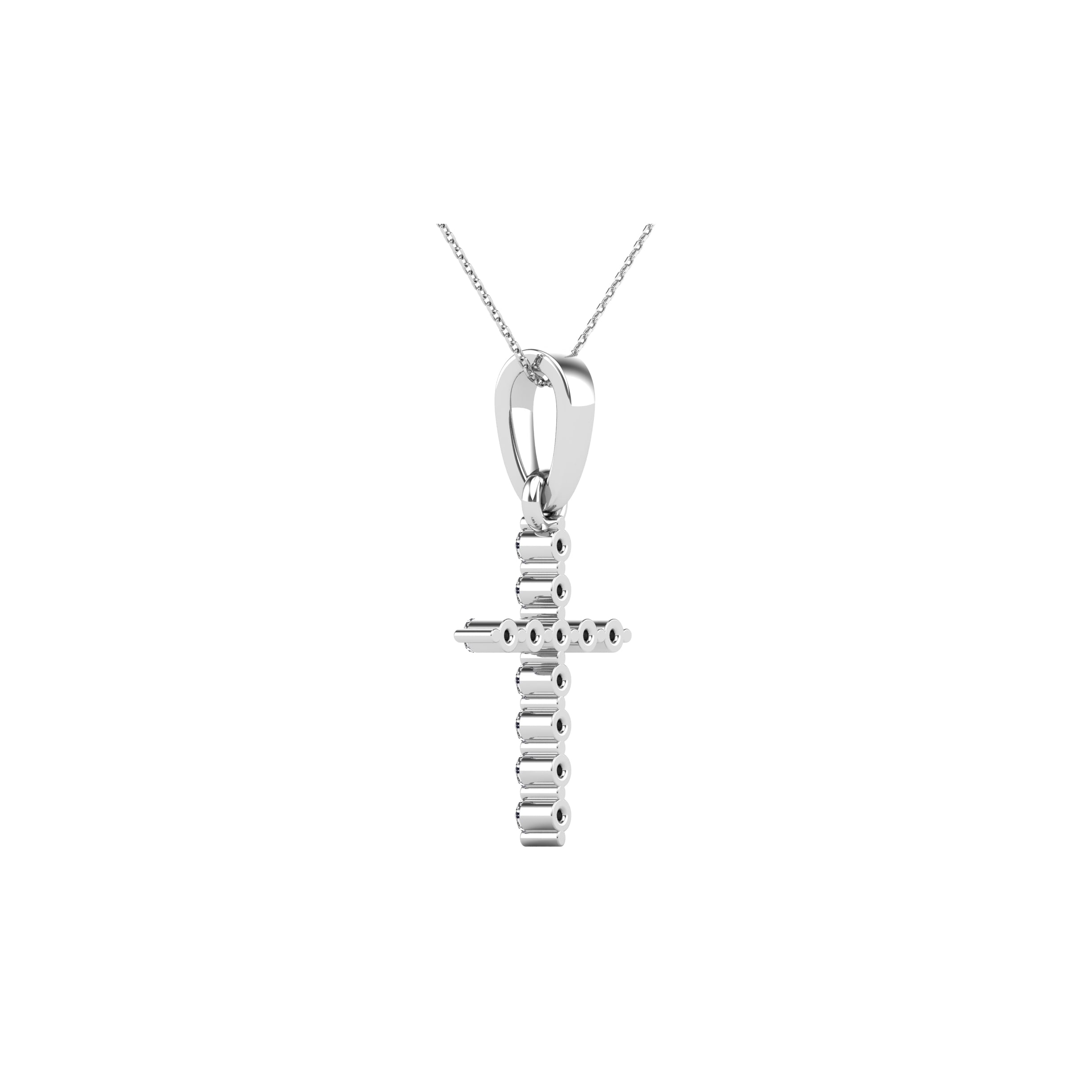 Diamond Accented Cross Pendant 1/20 Ct.Tw