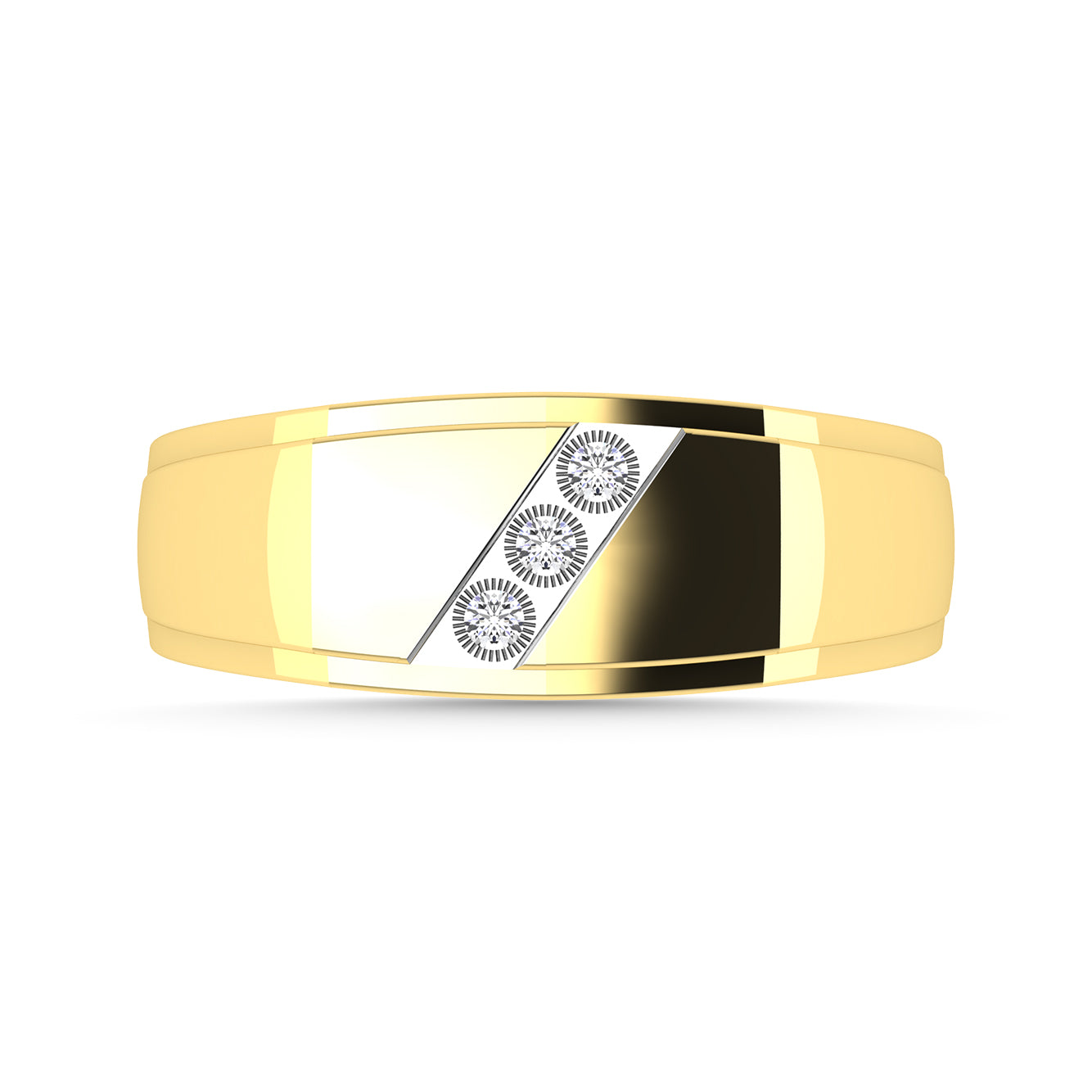 Diamond 1/50 Ct.Tw. Mens Fashion Ring in 10K Yellow Gold
