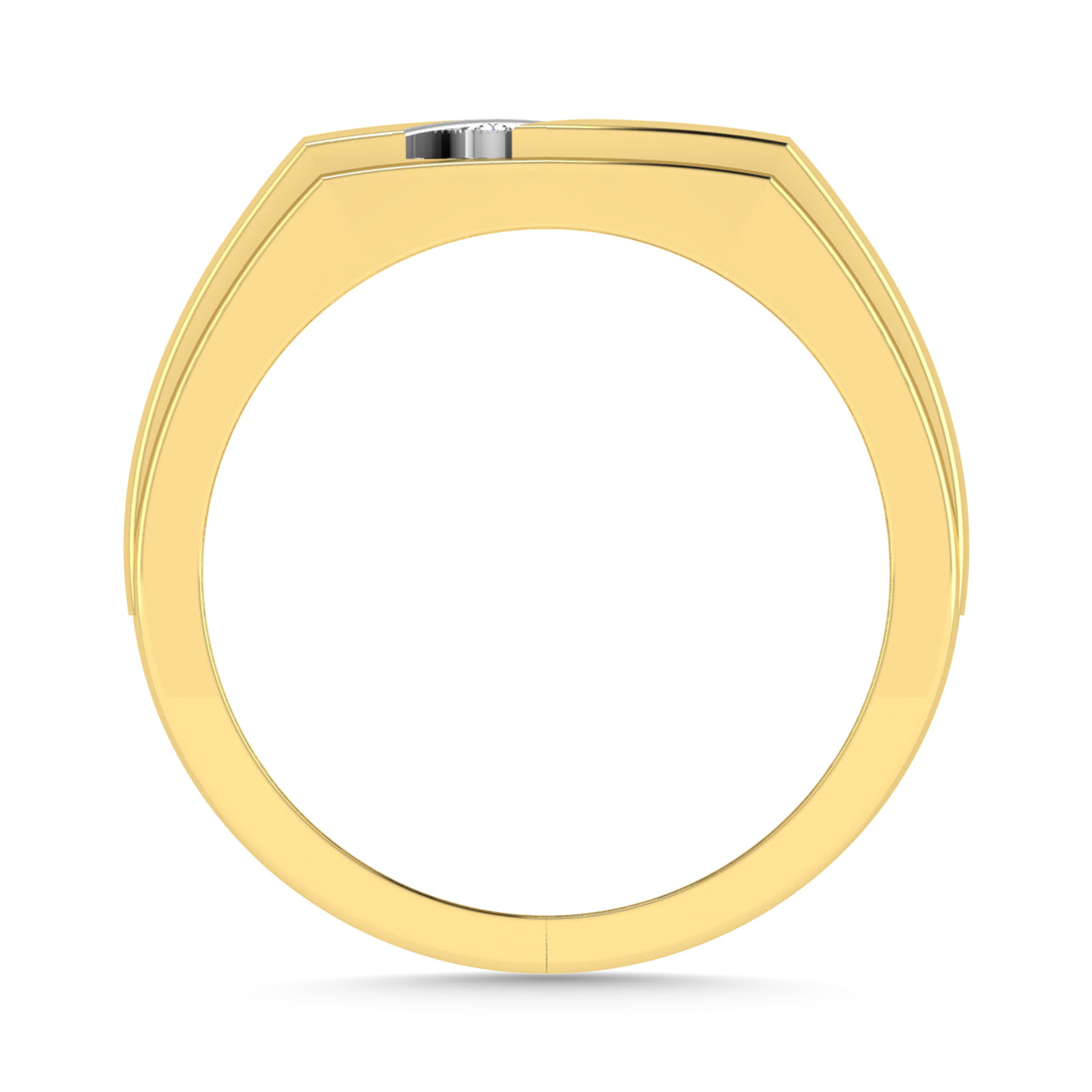 Diamond 1/50 Ct.Tw. Mens Fashion Ring in 10K Yellow Gold