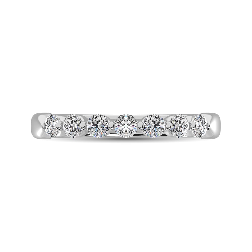 10K White Gold Diamond 1/2 Ct.Tw.  Ladies Band