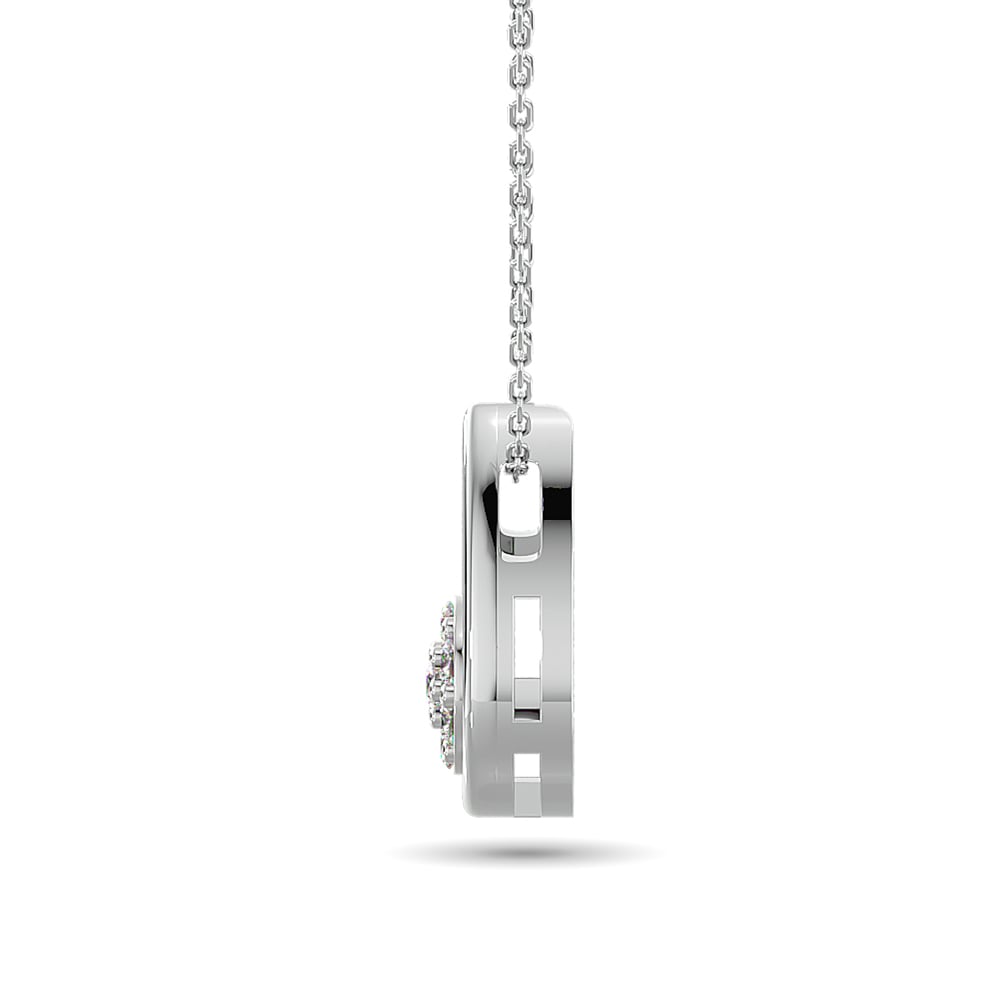 Diamond Tear Shape Pendant 1/10 Ct.tw Round Cut in 10K White Gold