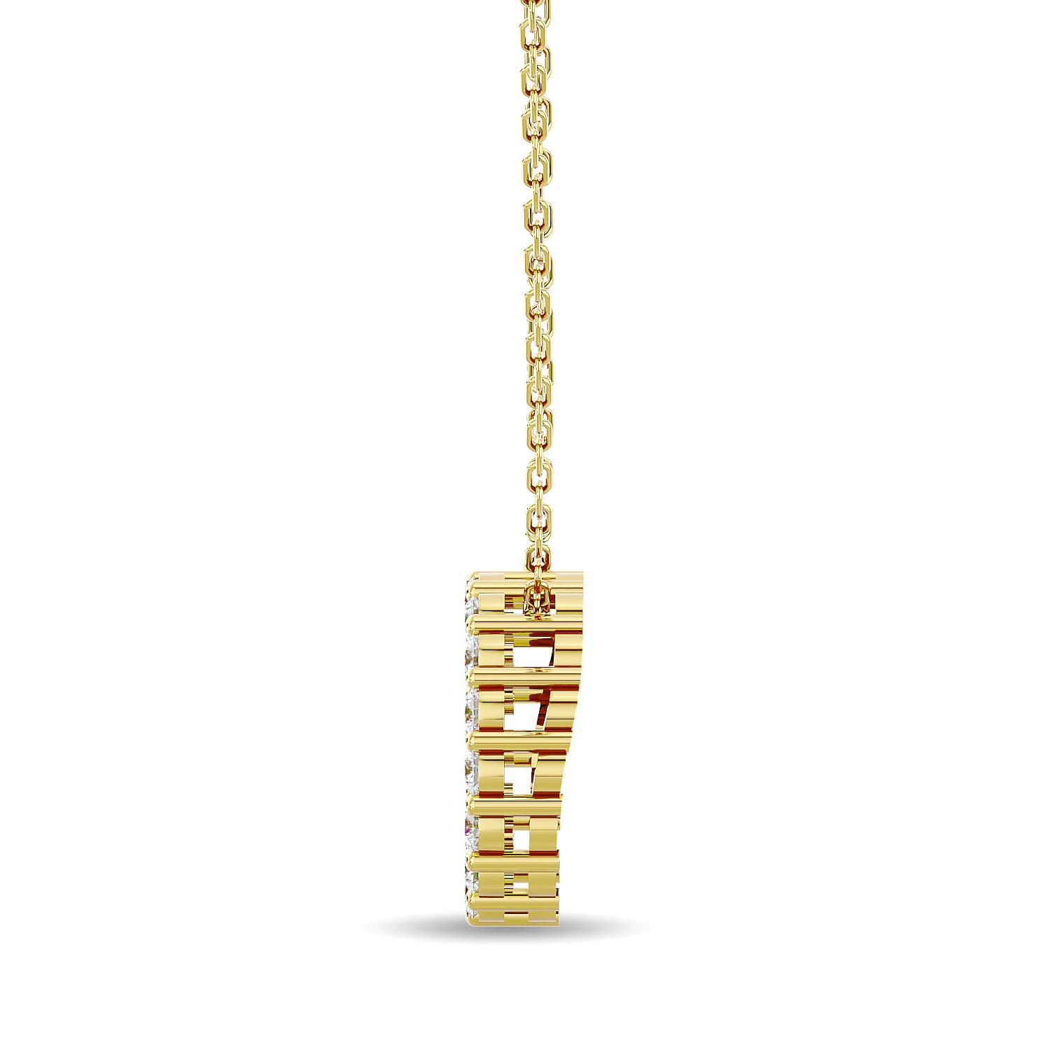 Diamond 1/4 Ct.Tw. Circle Pendant in 14K Yellow Gold