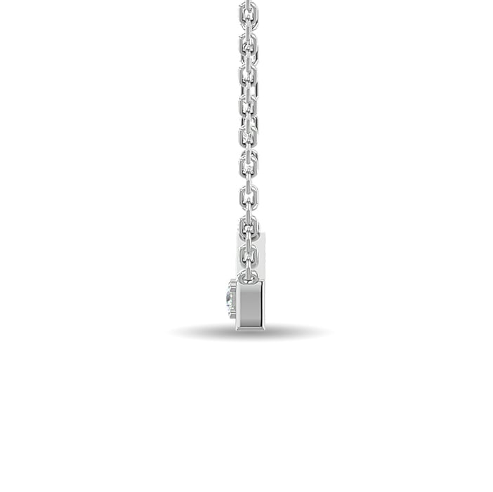 Diamond Bar Necklace 1/20 Ct.tw in Sterling Silver