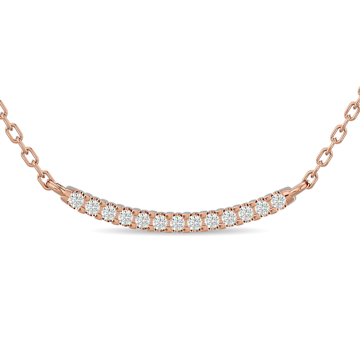 Diamond 1/6 Ct.tw Fashion Necklace  in 10K Rose Gold