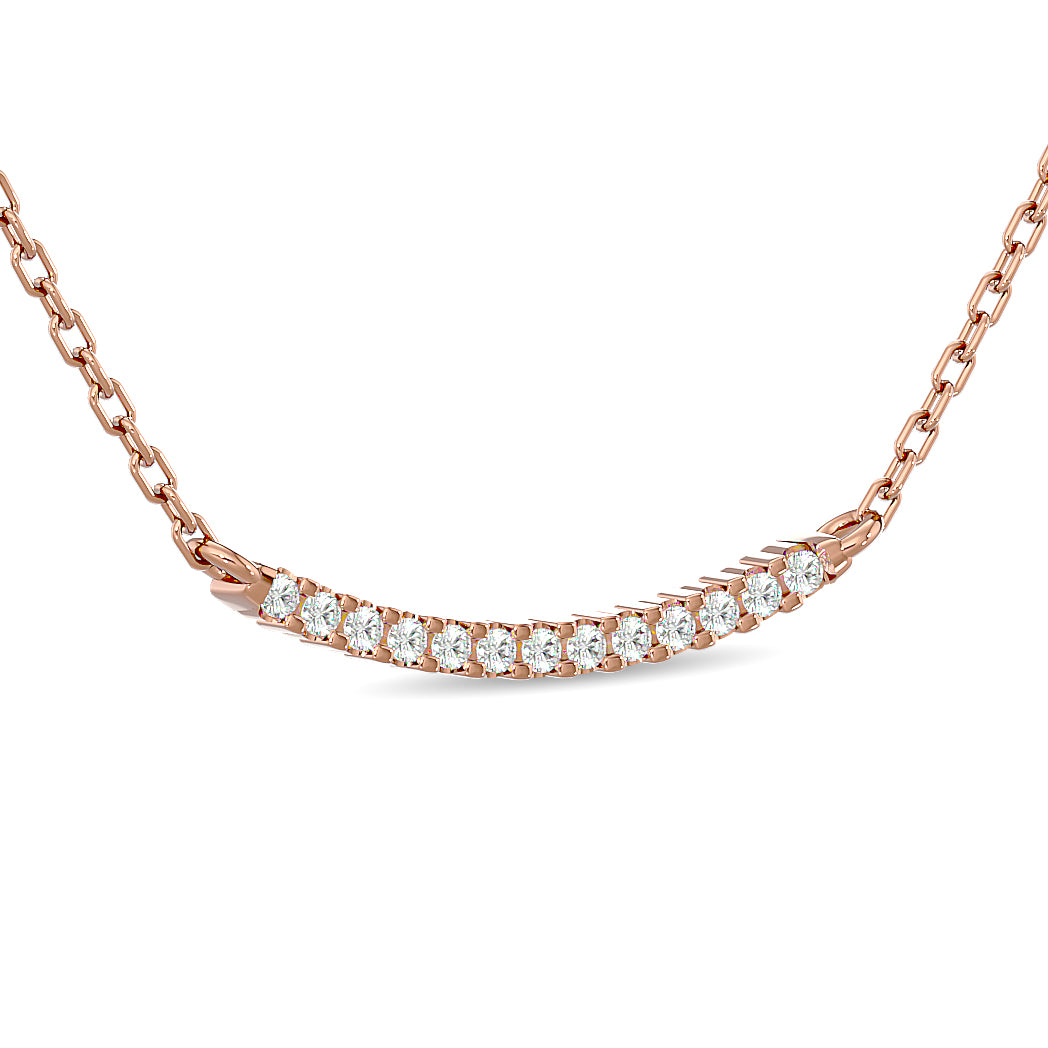Diamond 1/6 Ct.tw Fashion Necklace  in 10K Rose Gold