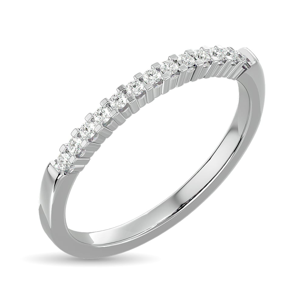 Diamond Wedding Band 1/6 Ct.tw in 10K White Gold