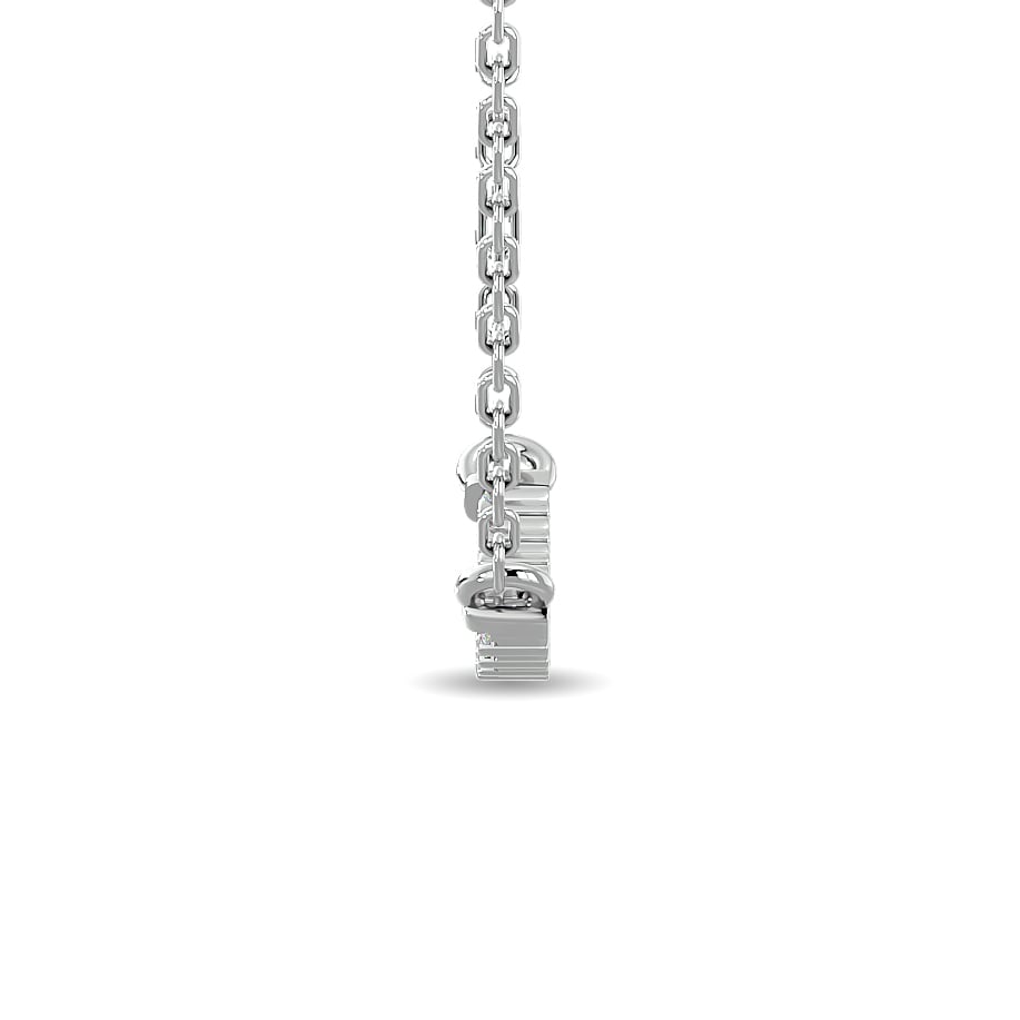 Diamond Round Cut Fashion Necklace 1/6 Ct.tw in 10K White Gold