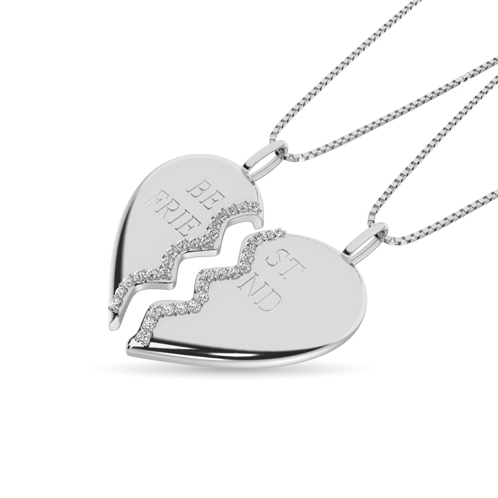 Diamond Best Friend Pendant 1/10 Ct.tw in Sterling Silver