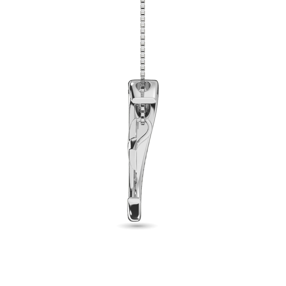Diamond Moon and Star  Pendant 1/20 Ct.tw in Sterling Silver