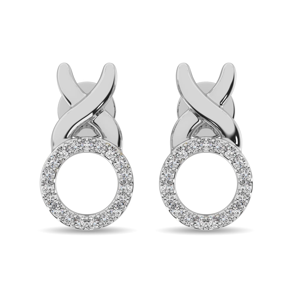Diamond Fashion Earrings 1/10 Ct.tw in Sterling Silver