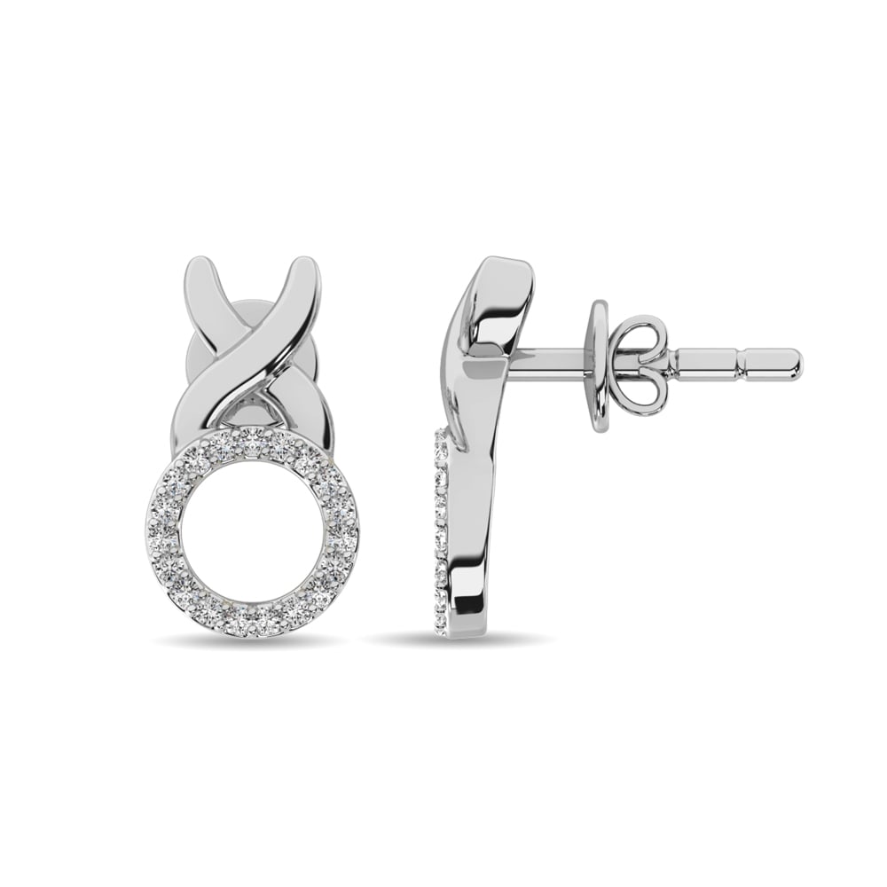 Diamond Fashion Earrings 1/10 Ct.tw in Sterling Silver