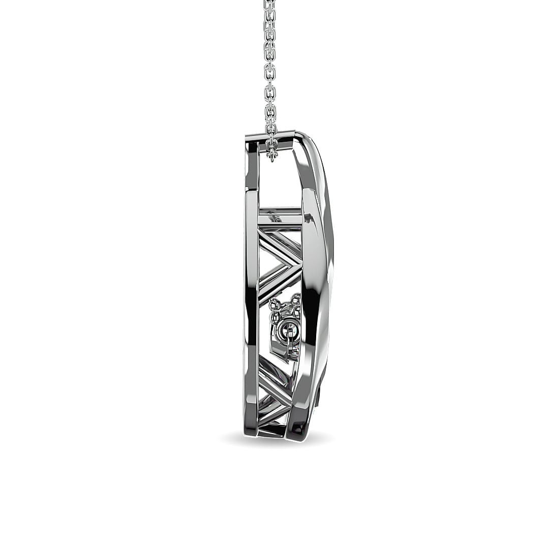 Diamond 1/10 Ct.tw Fashion Pendant  in 10K White Gold