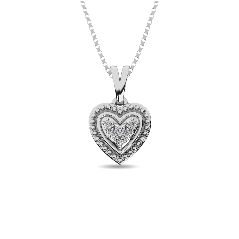 Diamond 1/50 Ct.tw Heart Pendant in Sterling Silver