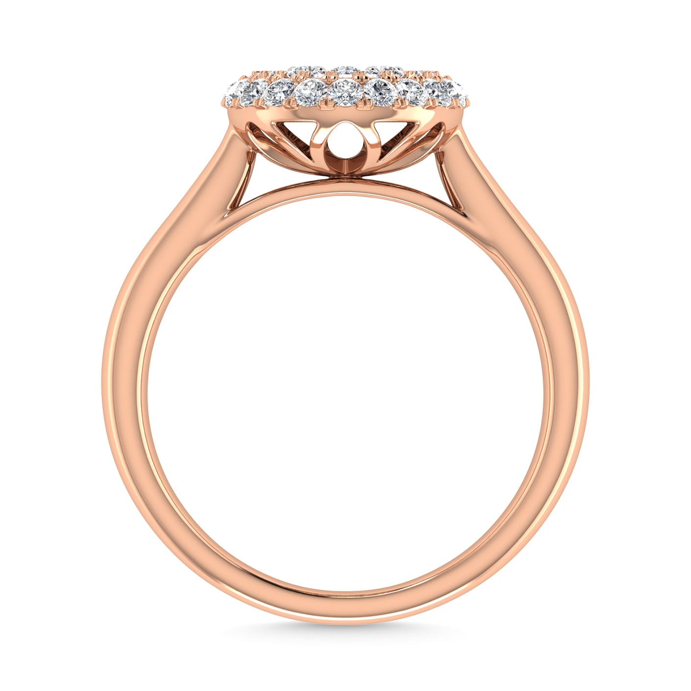 Diamond 1/2 Ct.Tw. Cluster Fashion Ring in 14K Two Tone