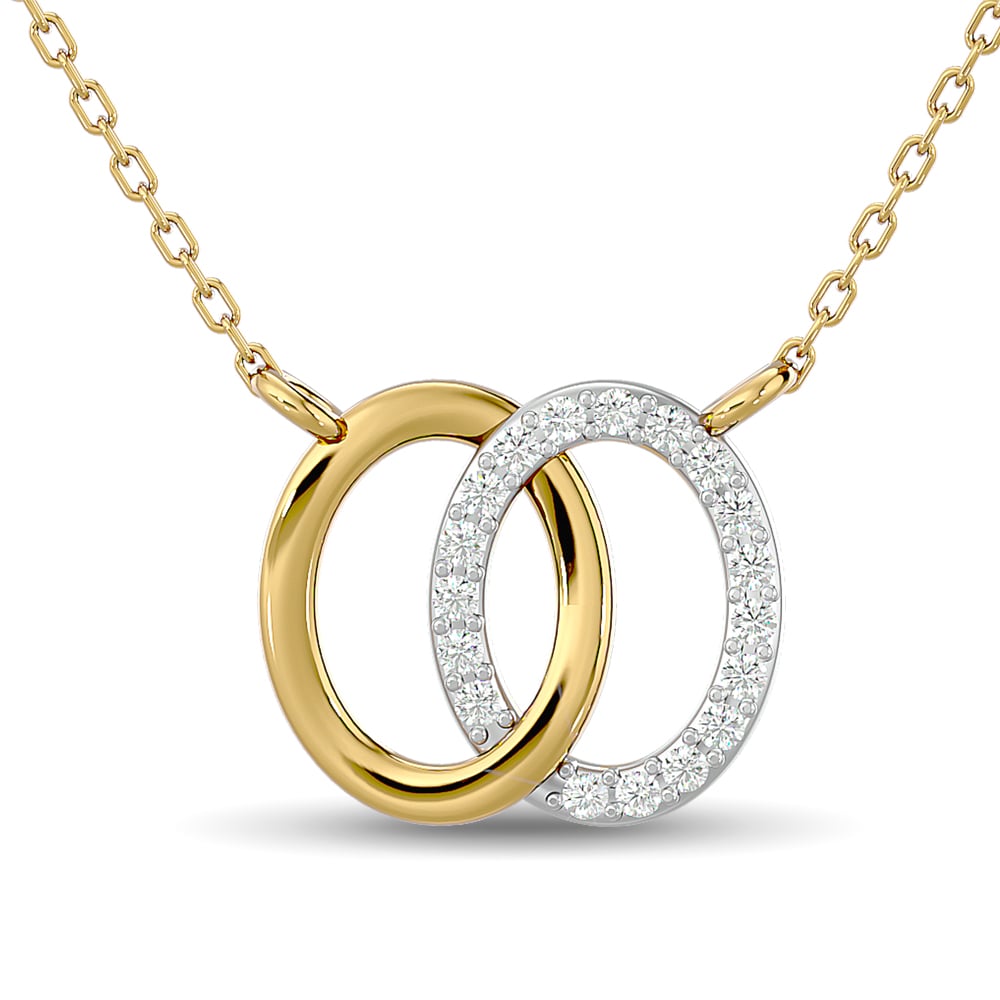 10KT WHITE GOLD 1/6CT.TW DIAMOND NECKPIECE