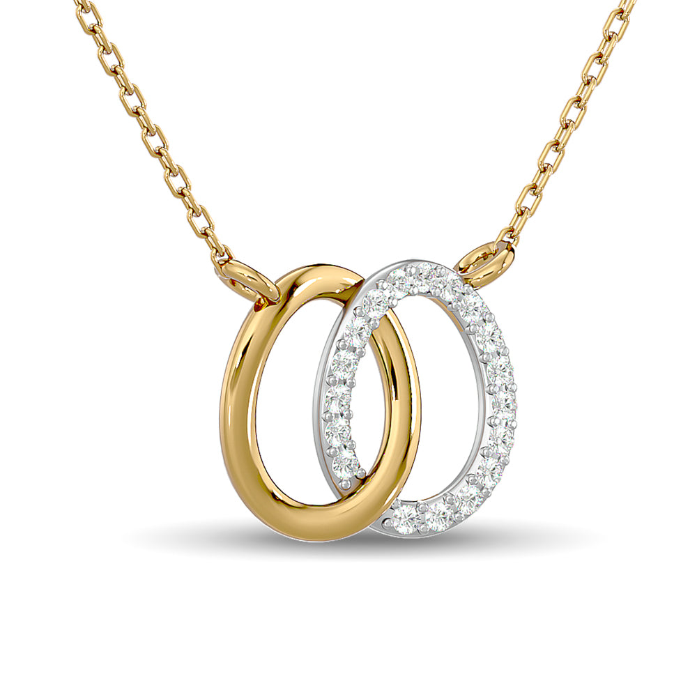 10KT WHITE GOLD 1/6CT.TW DIAMOND NECKPIECE