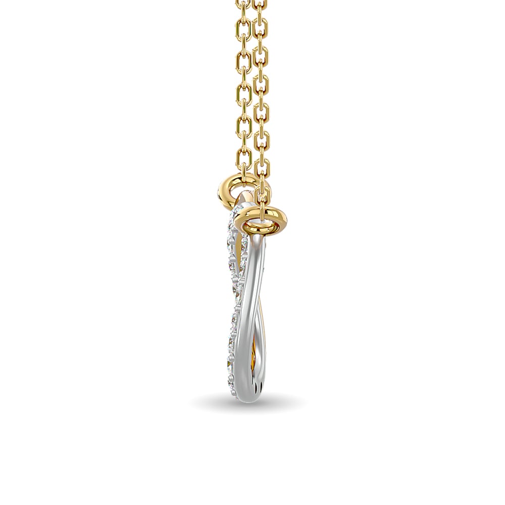 10KT WHITE GOLD 1/6CT.TW DIAMOND NECKPIECE