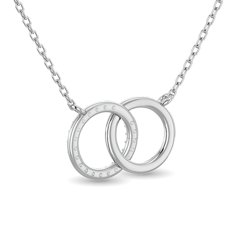 10KT WHITE GOLD 1/6CT.TW DIAMOND NECKPIECE
