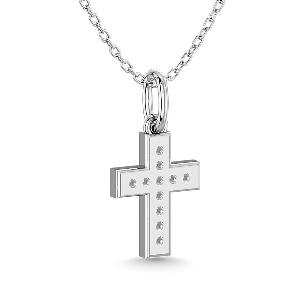 10KT WHITE GOLD 1/10CT.TW DIAMOND PENDANT