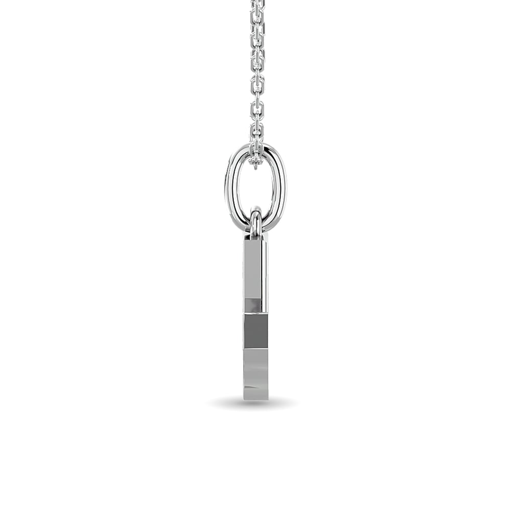 Diamond Anchor Pendant 1/10 Ct.tw in 10K White Gold
