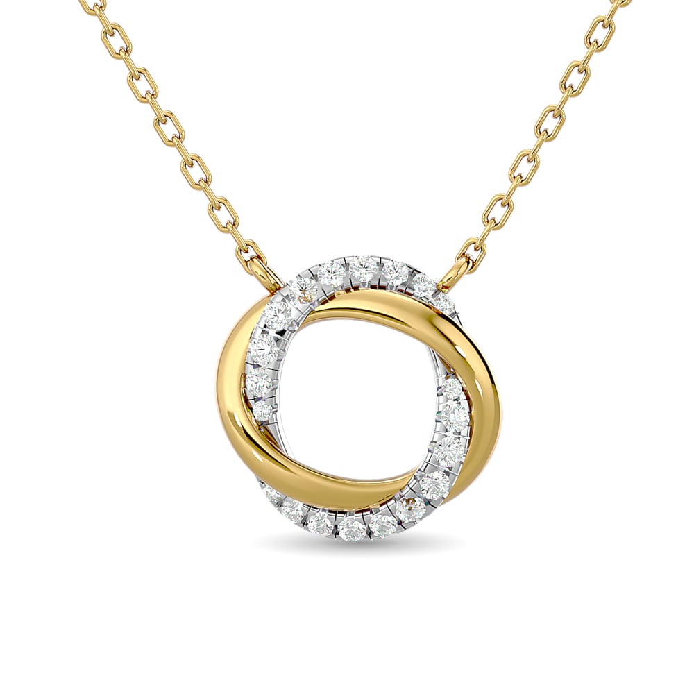 10KT WHITE GOLD 1/5CT.TW DIAMOND NECKPIECE