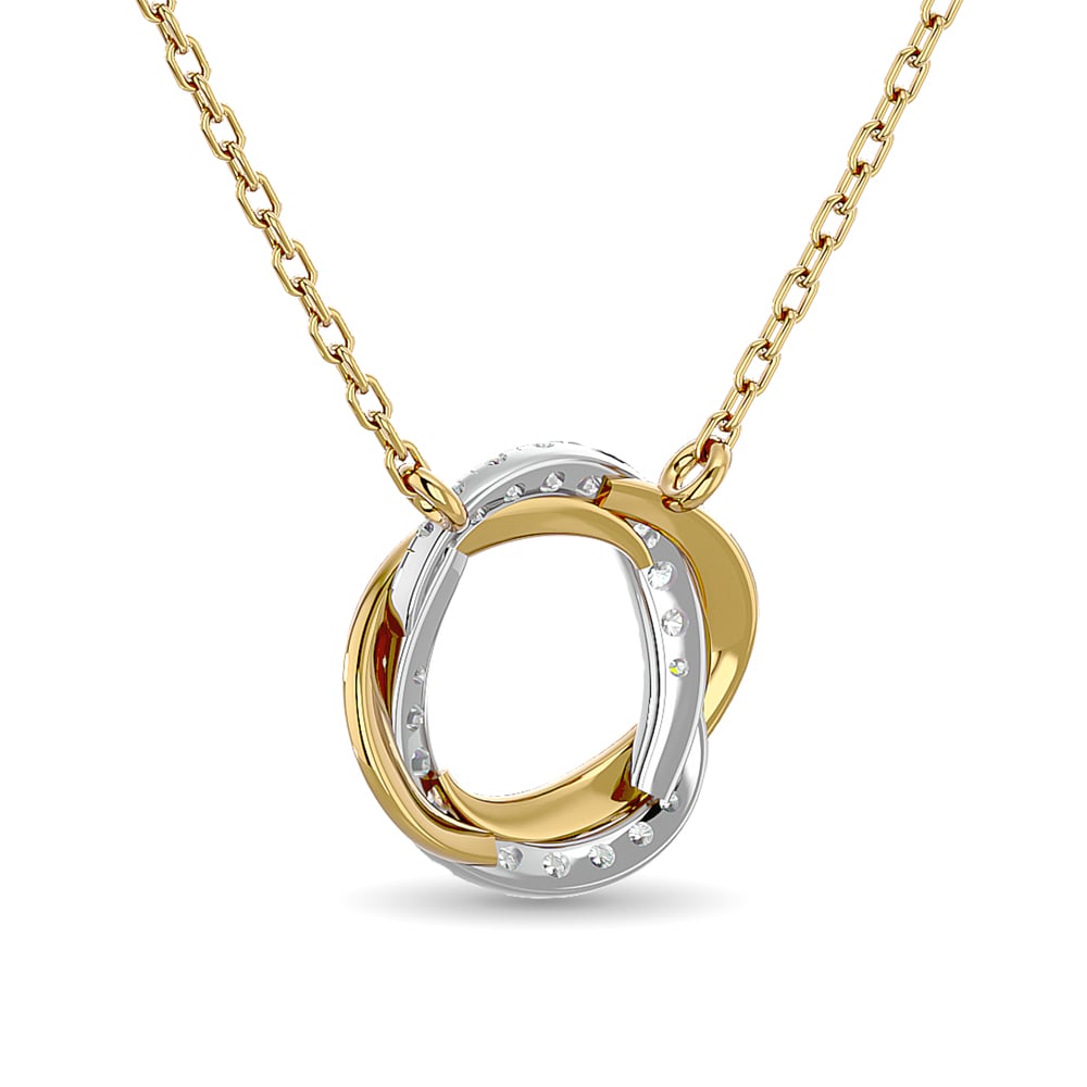 10KT WHITE GOLD 1/5CT.TW DIAMOND NECKPIECE